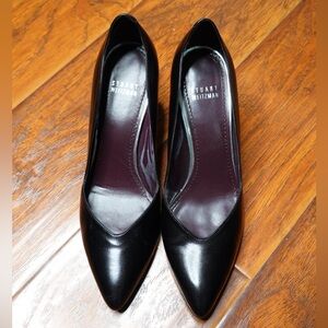 Stuart Weitzman Black Leather Heels